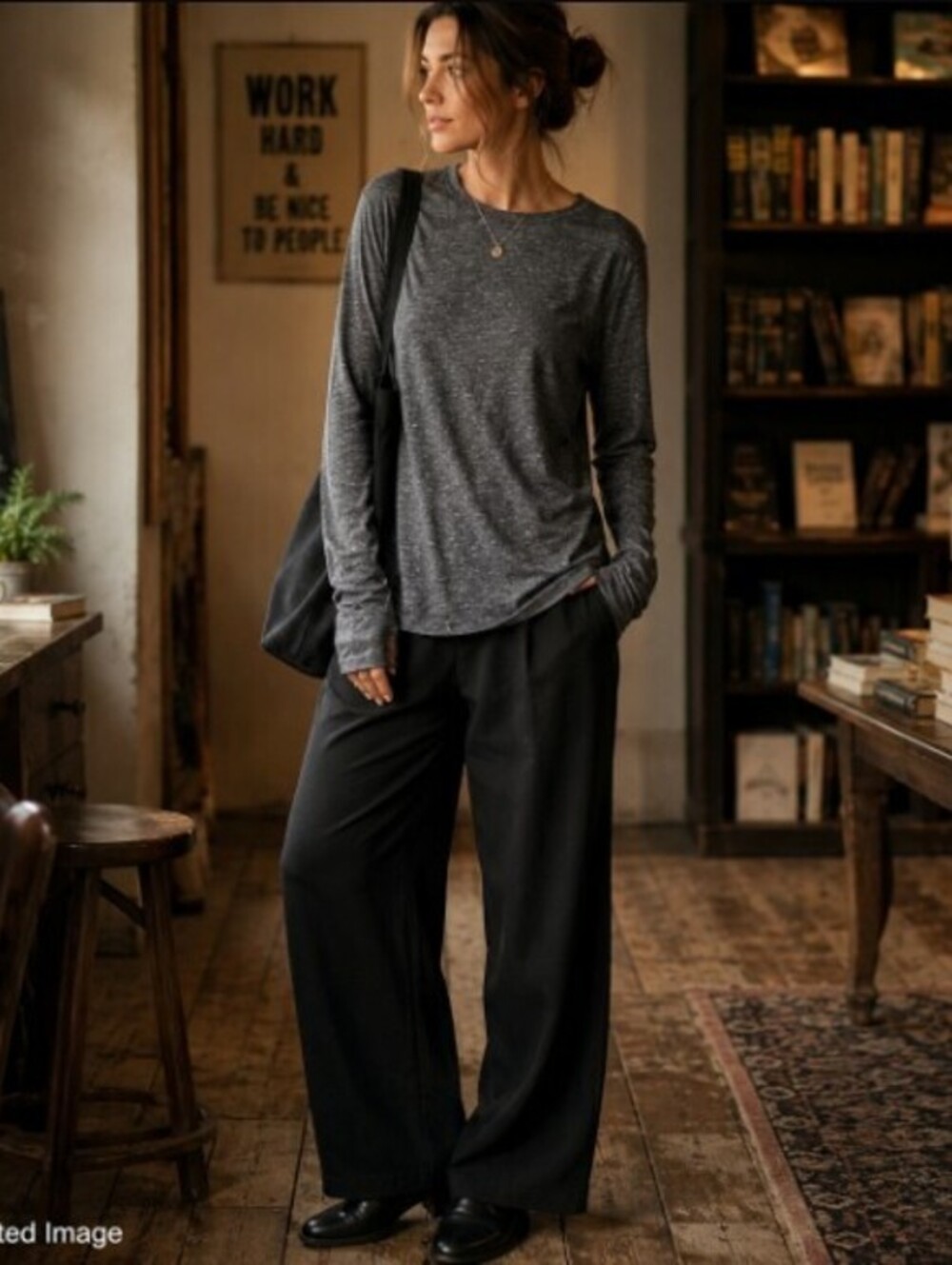Max 'n Chester Joyce 100% Linen Top Designer Sample Gray 6